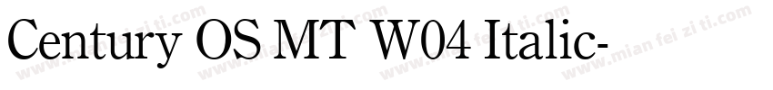 Century OS MT W04 Italic字体转换